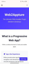 Web2Appture – The Ultimate PWA Installer Plugin  Screenshot 1
